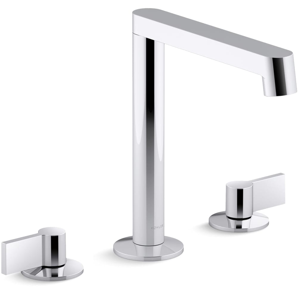 Components 1.2 GPM Widespread Row Spout Bathroom Faucet with Lever Handles, UltraGlide Technology and Pop-Up Drain Assembly