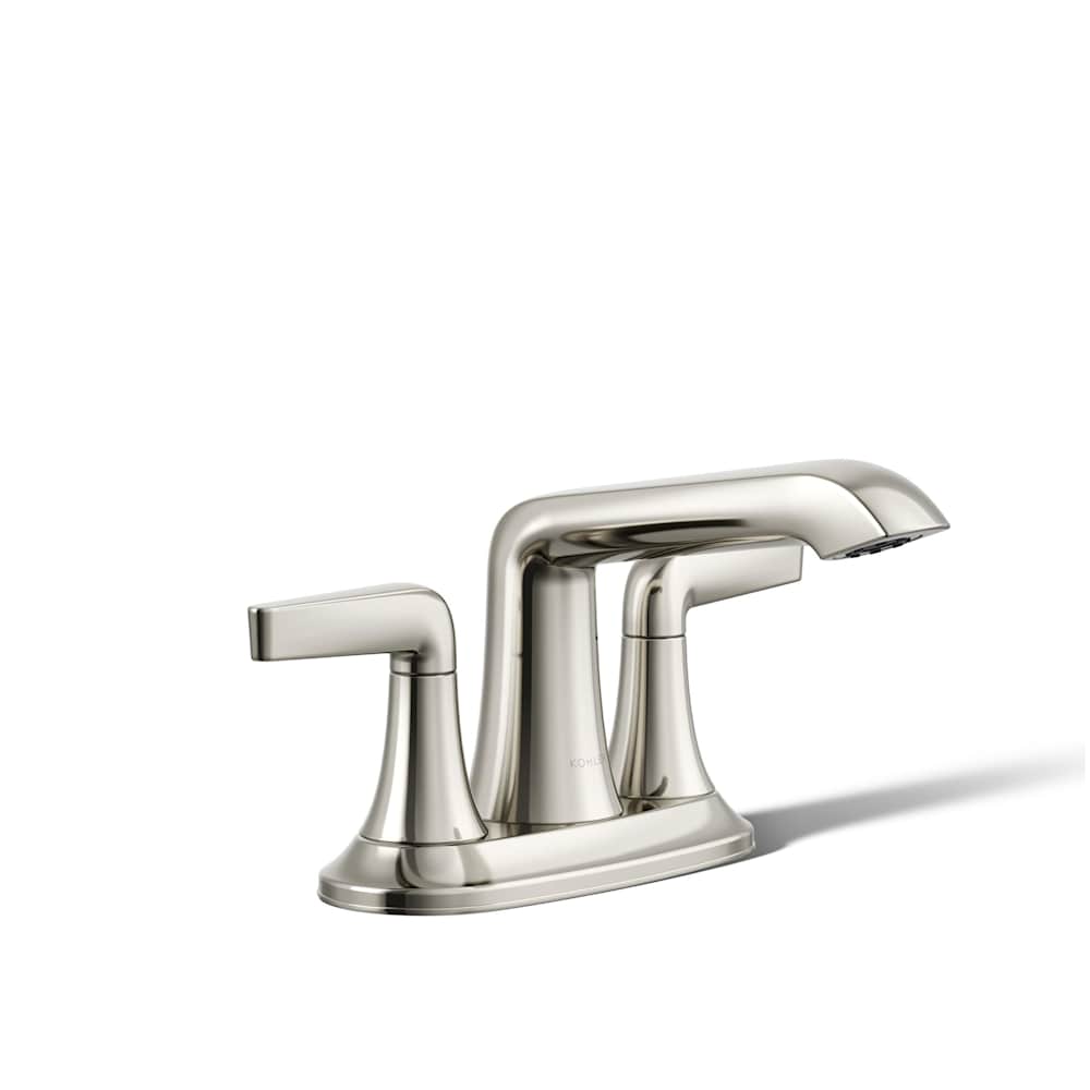 Tempered 1.2 GPM Centerset Bathroom Faucet with Pop-Up Drain Assembly