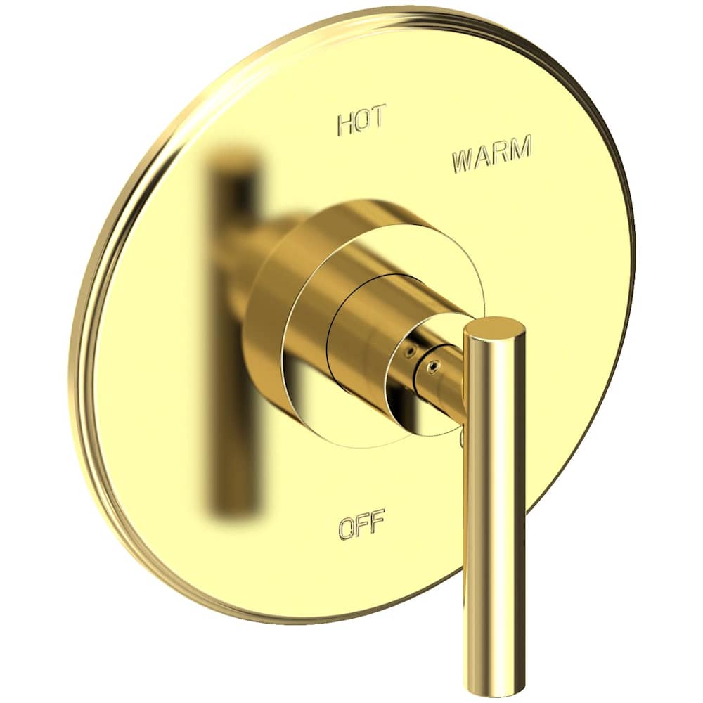 East Linear Collection Single Handle Round Pressure Balanced Shower Trim Plate Only with Metal Lever Handle