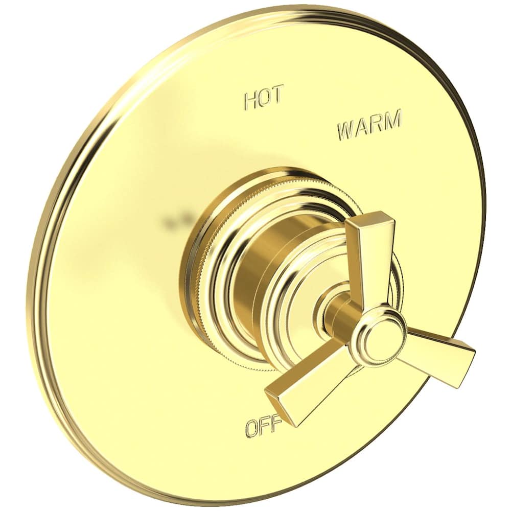 Miro Collection Single Handle Round Pressure Balanced Shower Trim Plate Only with Metal Spoke Handle