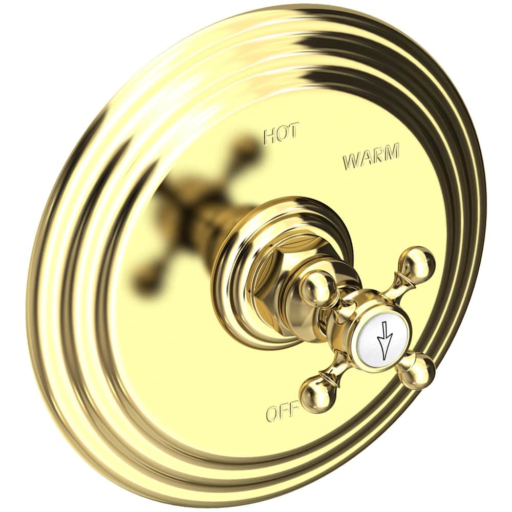 Alveston Collection Single Handle Round Pressure Balanced Shower Trim Plate Only with Metal Cross Handle