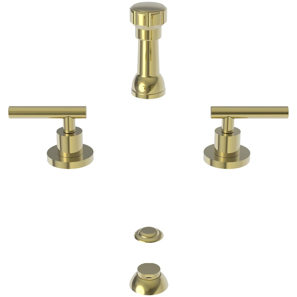 East Linear Double Handle Widespread Bidet Faucet with Vacuum Breaker and Metal Lever Handles