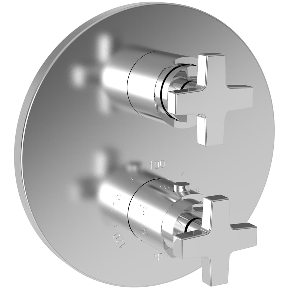 Dorrance Three Function Thermostatic Valve Trim Only with Dual Cross Handles, Integrated Diverter, and Volume Control - Less Rough In