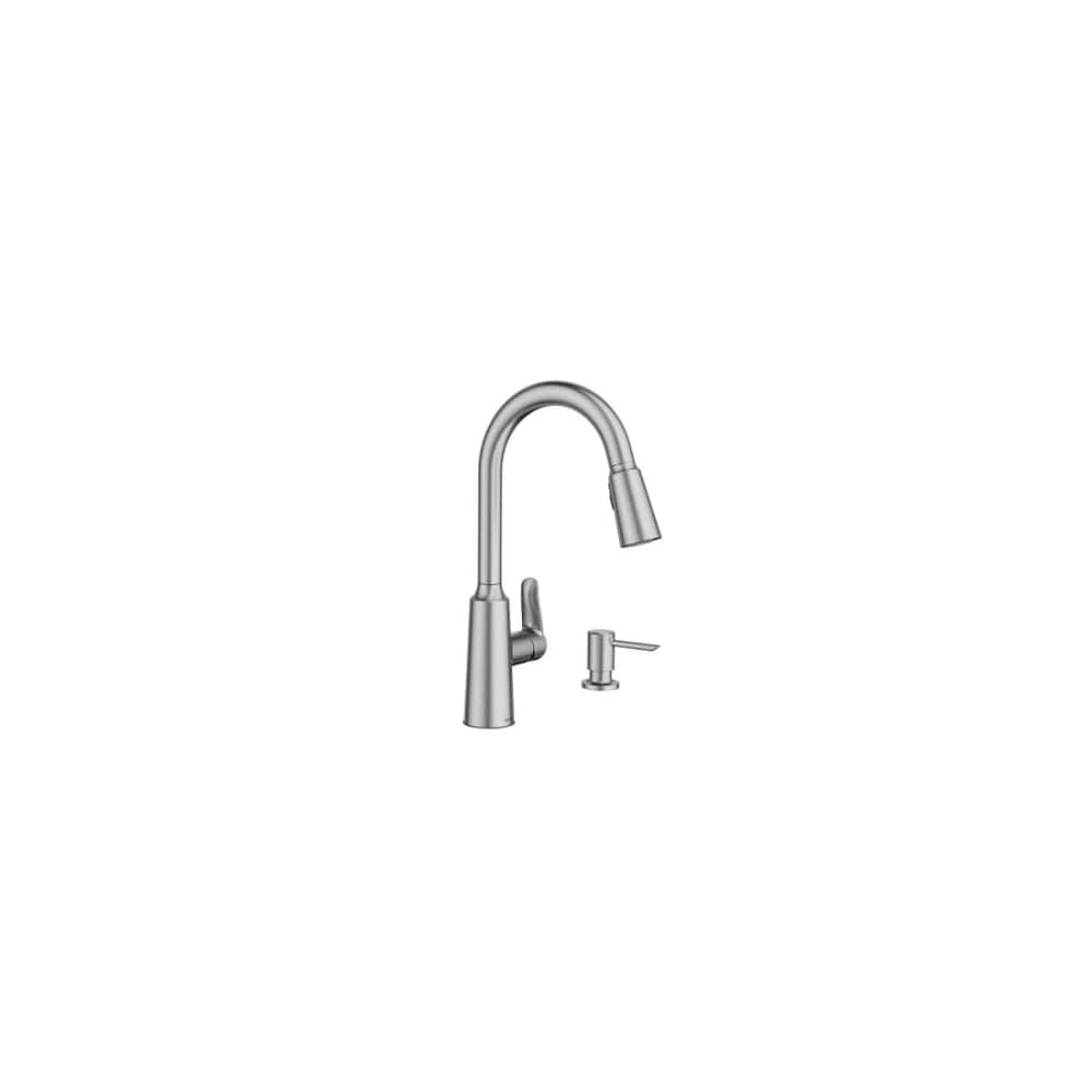 Moen Edwyn 1.5 GPM Pull-Down Kitchen Faucet - Includes Soap Dispenser Spot Resist Stainless