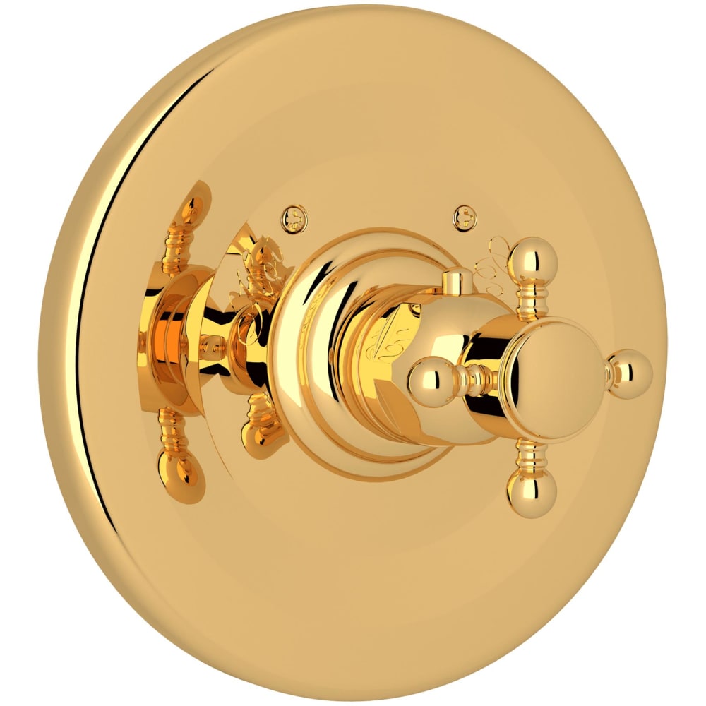 Acqui Thermostatic Valve Trim Only with Single Cross Handle - Less Rough In