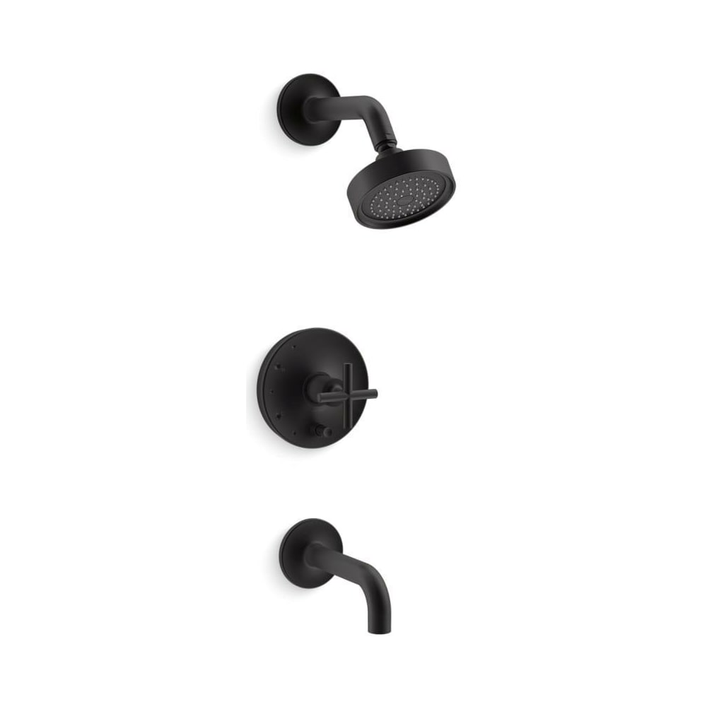 Purist Tub and Shower Trim Package with 2.5 GPM Single Function Shower Head and Rite-Temp Technology
