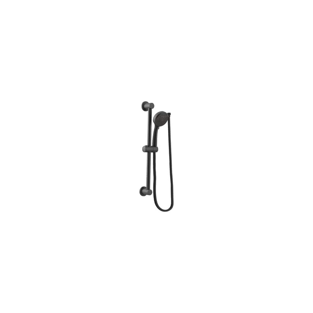 Moen Multi-Function Hand Shower Package with Hose and Slide Bar Included Matte Black