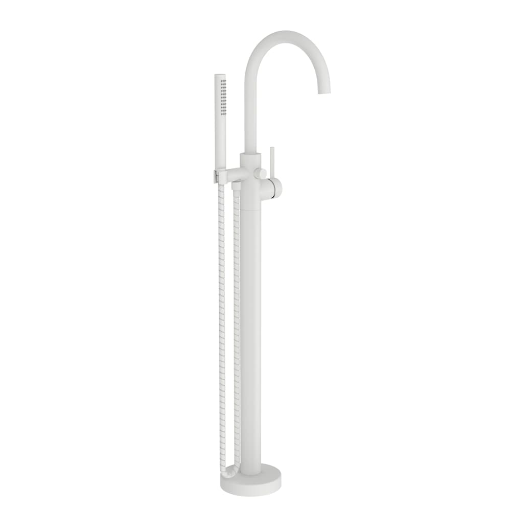 Priya Floor Mounted Tub Filler with Built-In Diverter - Includes Hand Shower