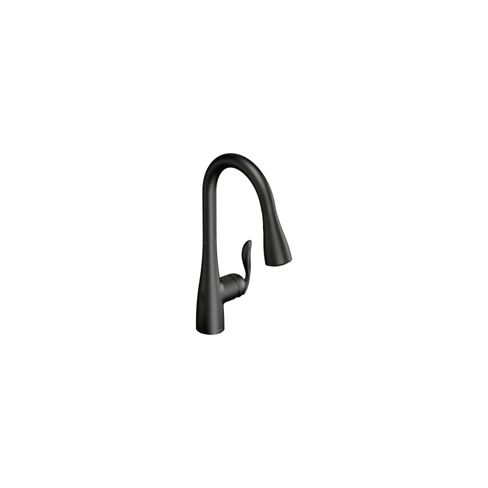 Moen Arbor Pull-Down High Arc Kitchen Faucet with MotionSense™, Power Clean™, and Reflex™ Technology - Includes Escutcheon Plate Matte Black