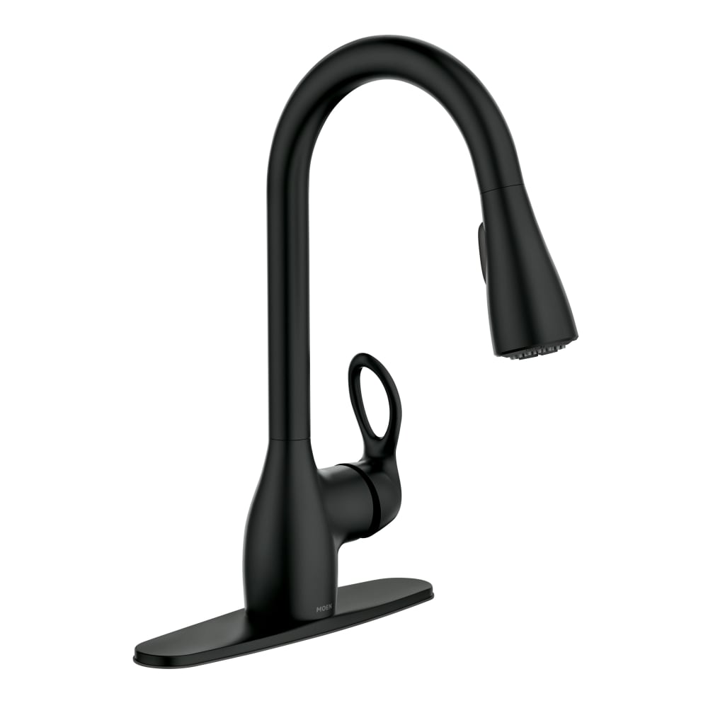 Moen Kleo Single Handle Kitchen Faucet with Pullout Spray Matte Black