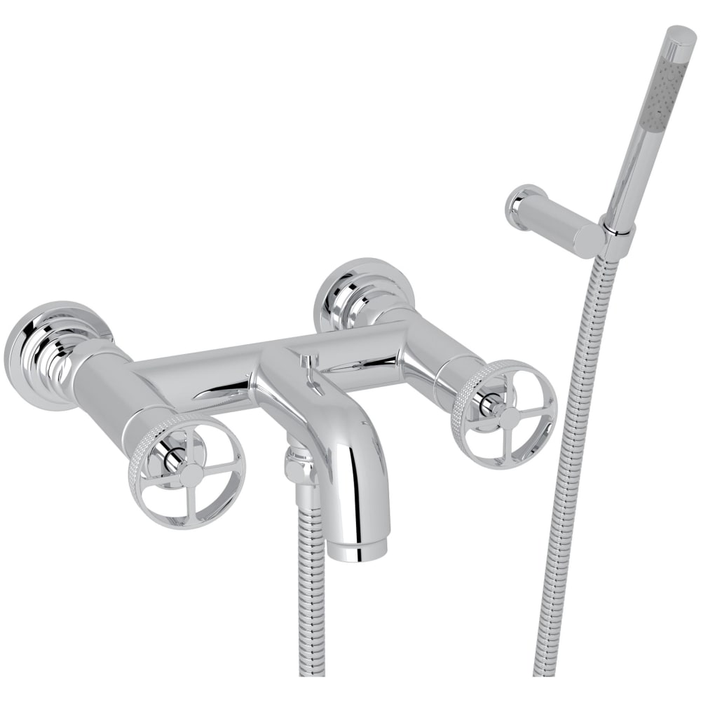 Campo Wall Mounted Tub Filler with Built-In Diverter - Includes Hand Shower