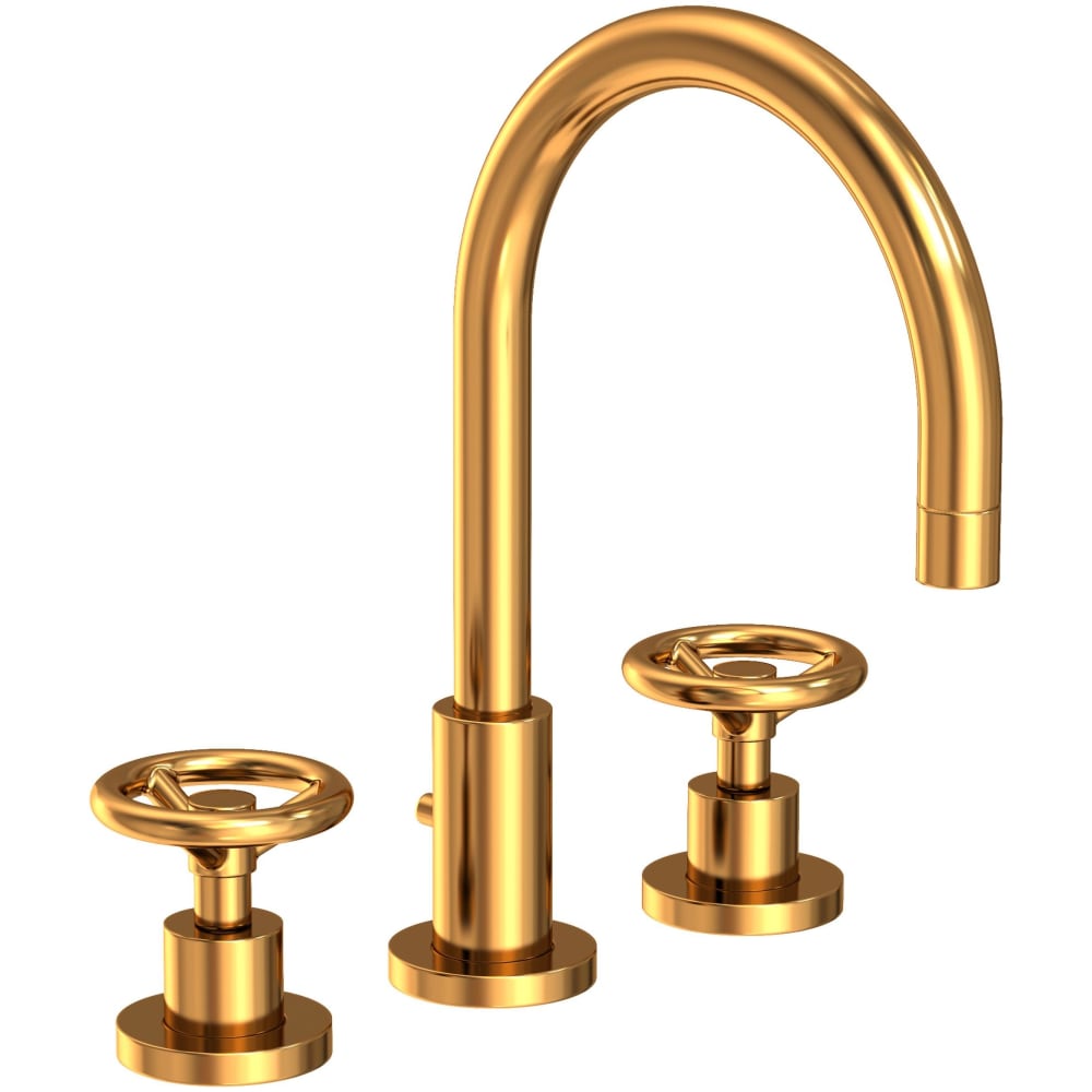 Slater 1.2 GPM Widespread Bathroom Faucet with Pop-Up Drain Assembly and Wheel Handles