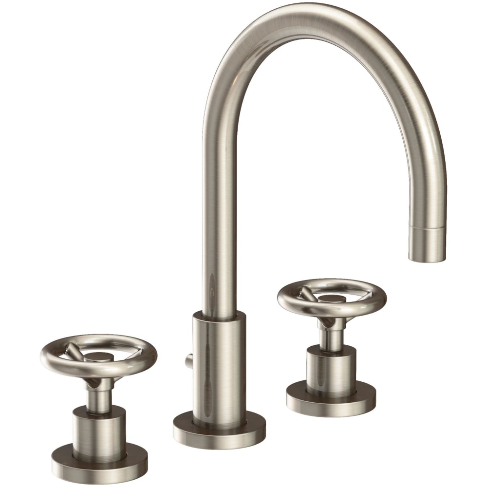 Slater 1.2 GPM Widespread Bathroom Faucet with Pop-Up Drain Assembly and Wheel Handles