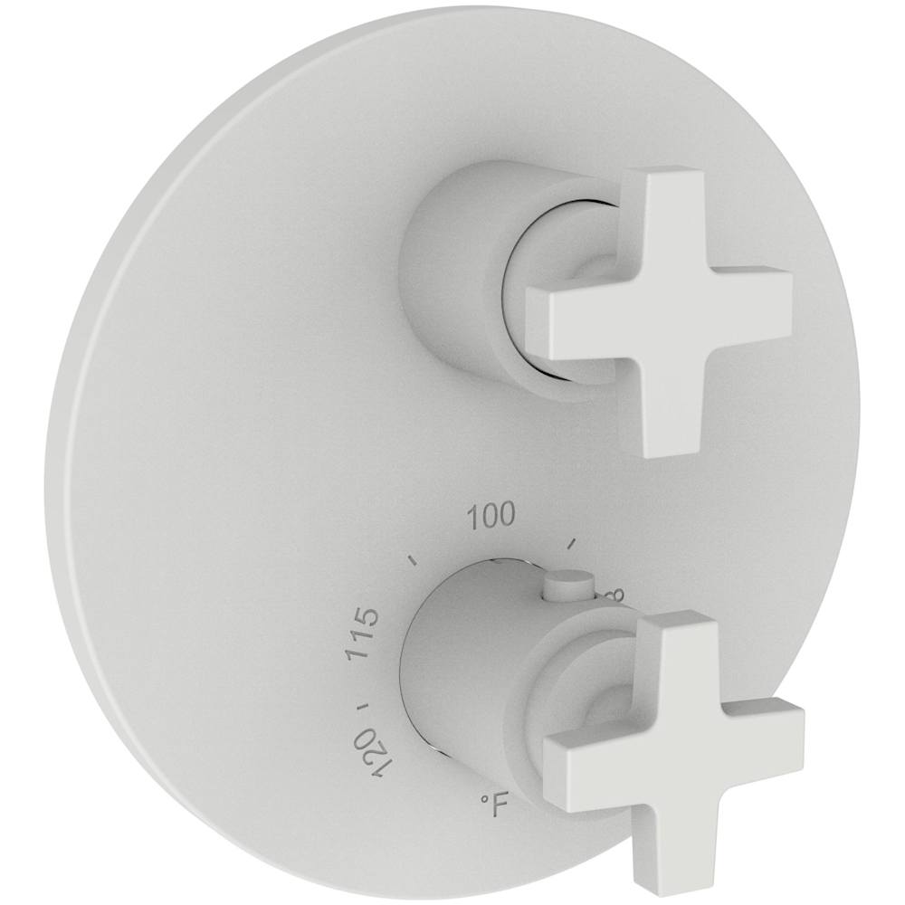 Dorrance Three Function Thermostatic Valve Trim Only with Dual Cross Handles, Integrated Diverter, and Volume Control - Less Rough In