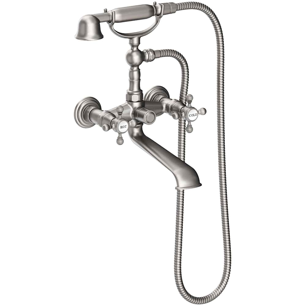 Astor Wall / Floor Mounted Tub Filler with Built-In Diverter - Includes Hand Shower