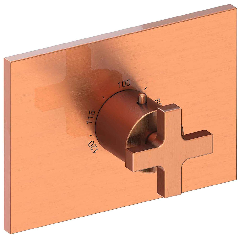 Secant Thermostatic Valve Trim Only with Single Cross Handle and Diverter Functionality - Less Rough In
