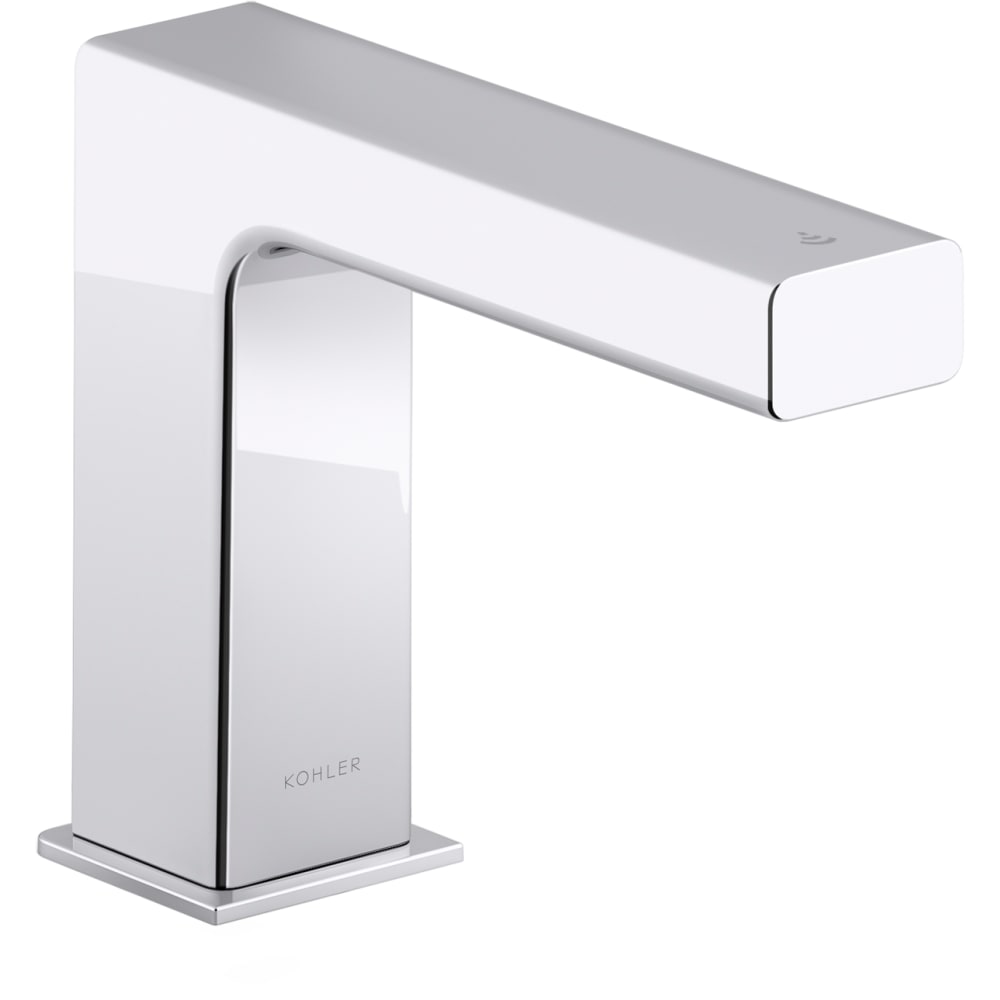 Strayt 0.5 GPM Single Hole Touchless Bathroom Faucet with Grid Drain, Kinesis Sensor, and Mixer