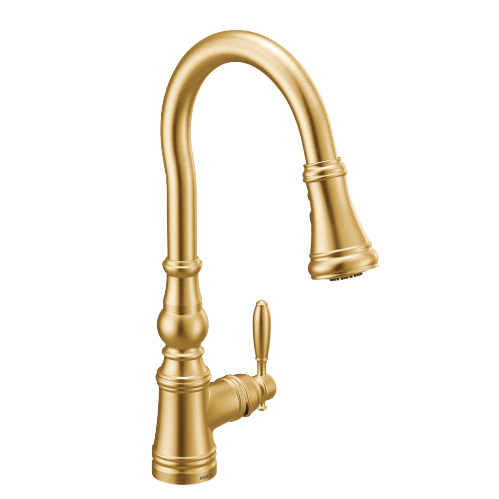 Moen Voss Single Handle Single Hole Bathroom Faucet - Valve Included Brushed Gold