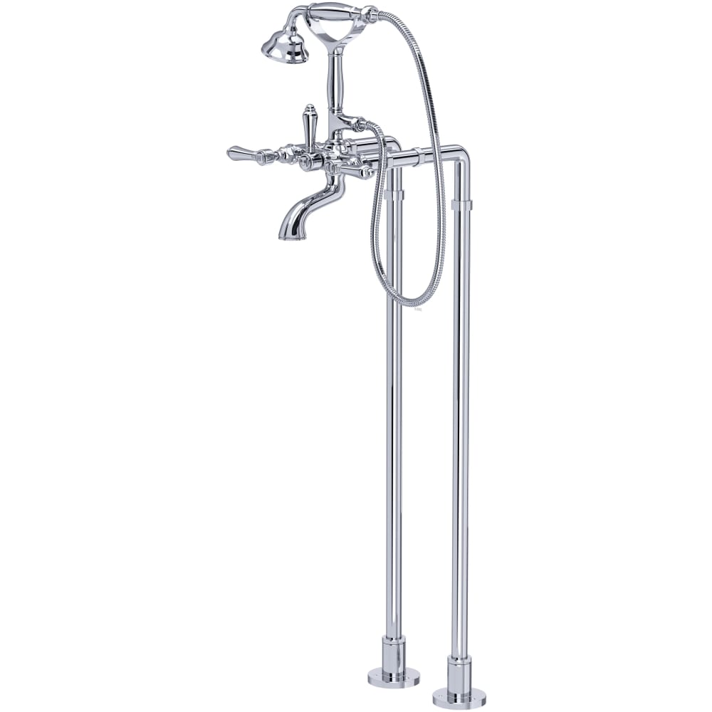 Acqui Floor Mounted Tub Filler with Built-In Diverter - Includes Hand Shower