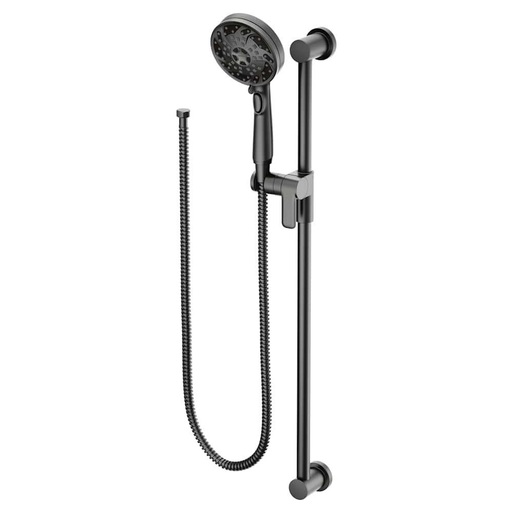 Moen 1.75 GPM Multi-Function Hand Shower Package - Includes Slide Bar and Hose Matte Black
