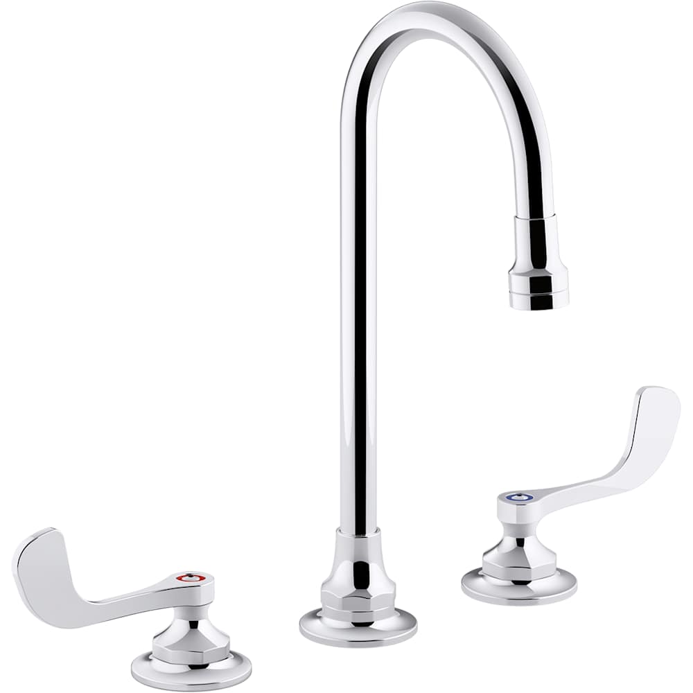 Triton Bowe 1.0 GPM Deck Mounted Bathroom Faucet with Wristblade Handles and Laminar Flow