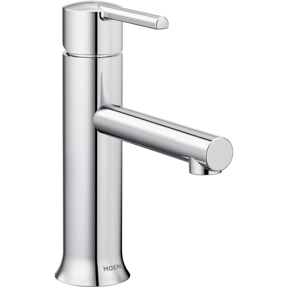 Moen Arlys 1.2 GPM Single Hole Bathroom Faucet with Pop-Up Drain Assembly and Duralast Technology Chrome