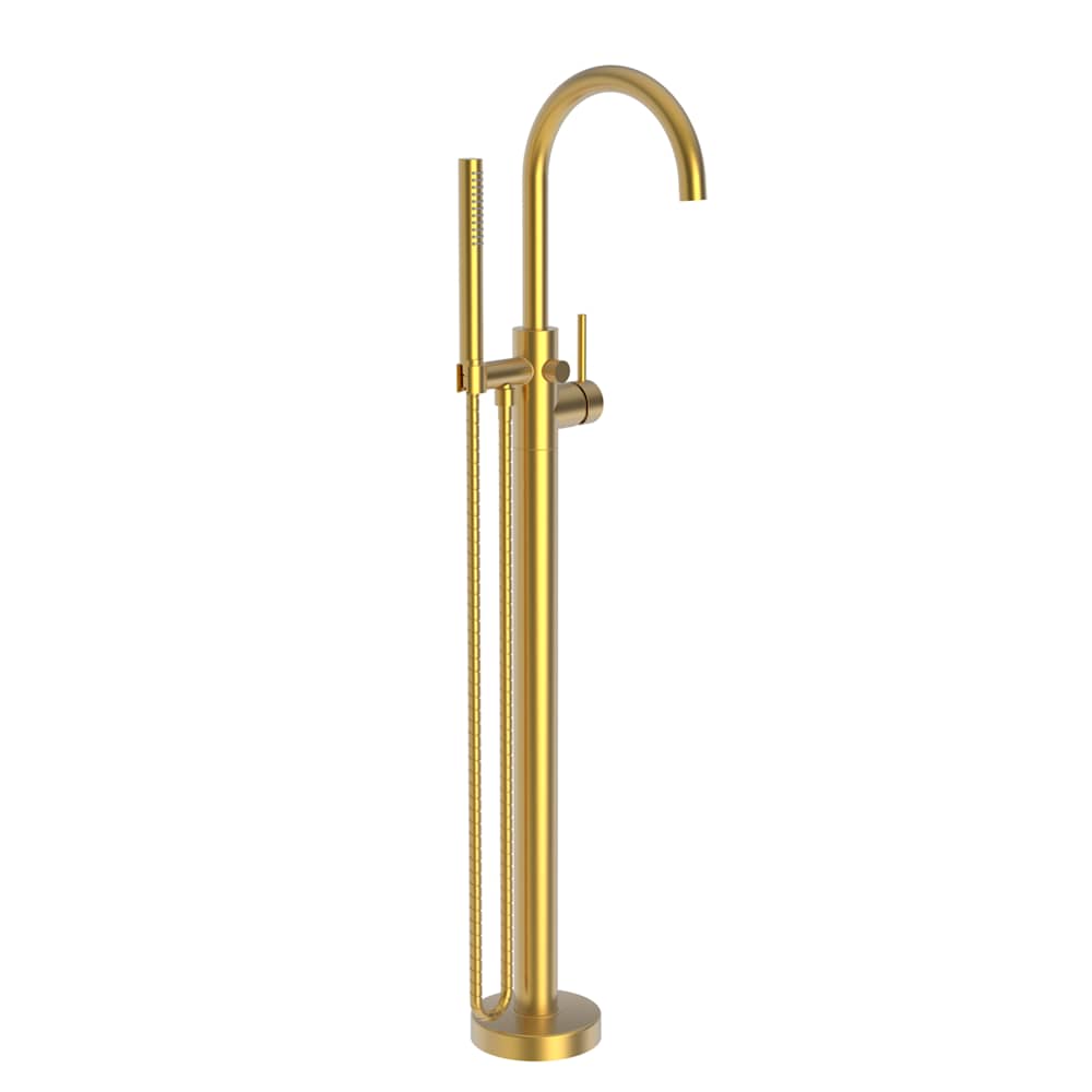 Priya Floor Mounted Tub Filler with Built-In Diverter - Includes Hand Shower