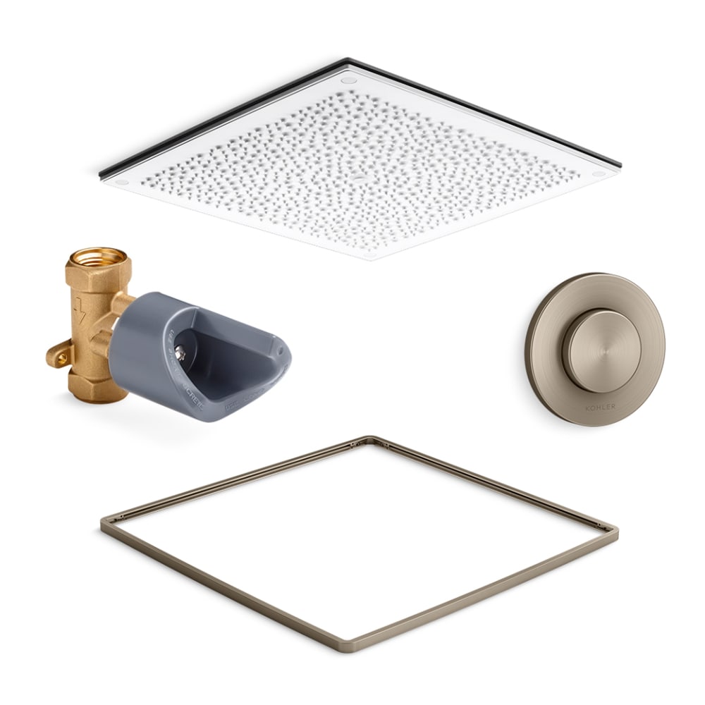 Real Rain Shower Only Trim Package with 2.5 GPM Multi Function Shower Head - Requires Volume Control for Water Flow