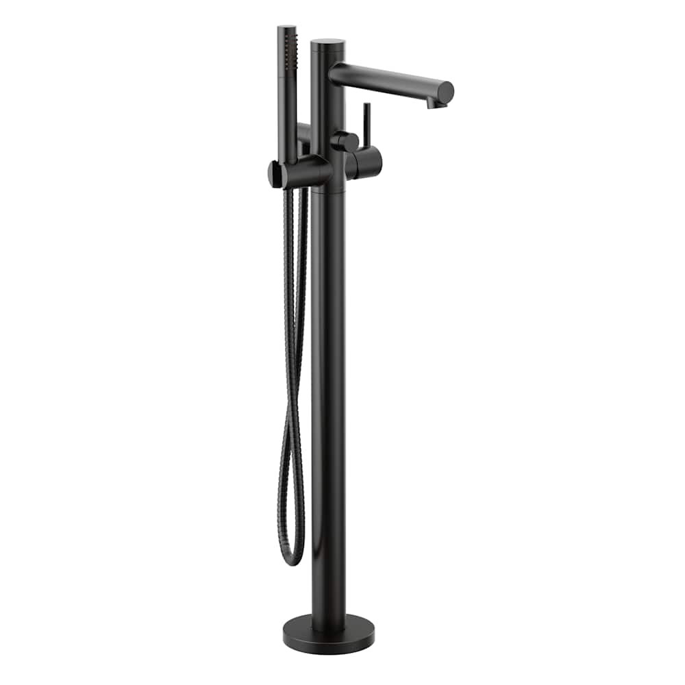 Moen Align Floor Mounted Tub Filler with Built-In Diverter - Includes Hand Shower Matte Black