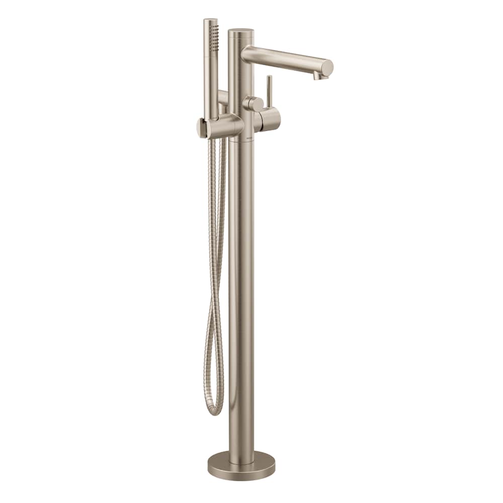 Moen Align Floor Mounted Tub Filler with Built-In Diverter - Includes Hand Shower Brushed Nickel
