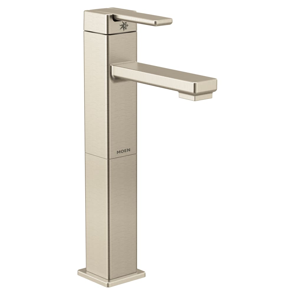 Moen Jase 1.2 GPM Single Hole Bathroom Faucet with Pop-Up Drain Assembly Bronzed Gold