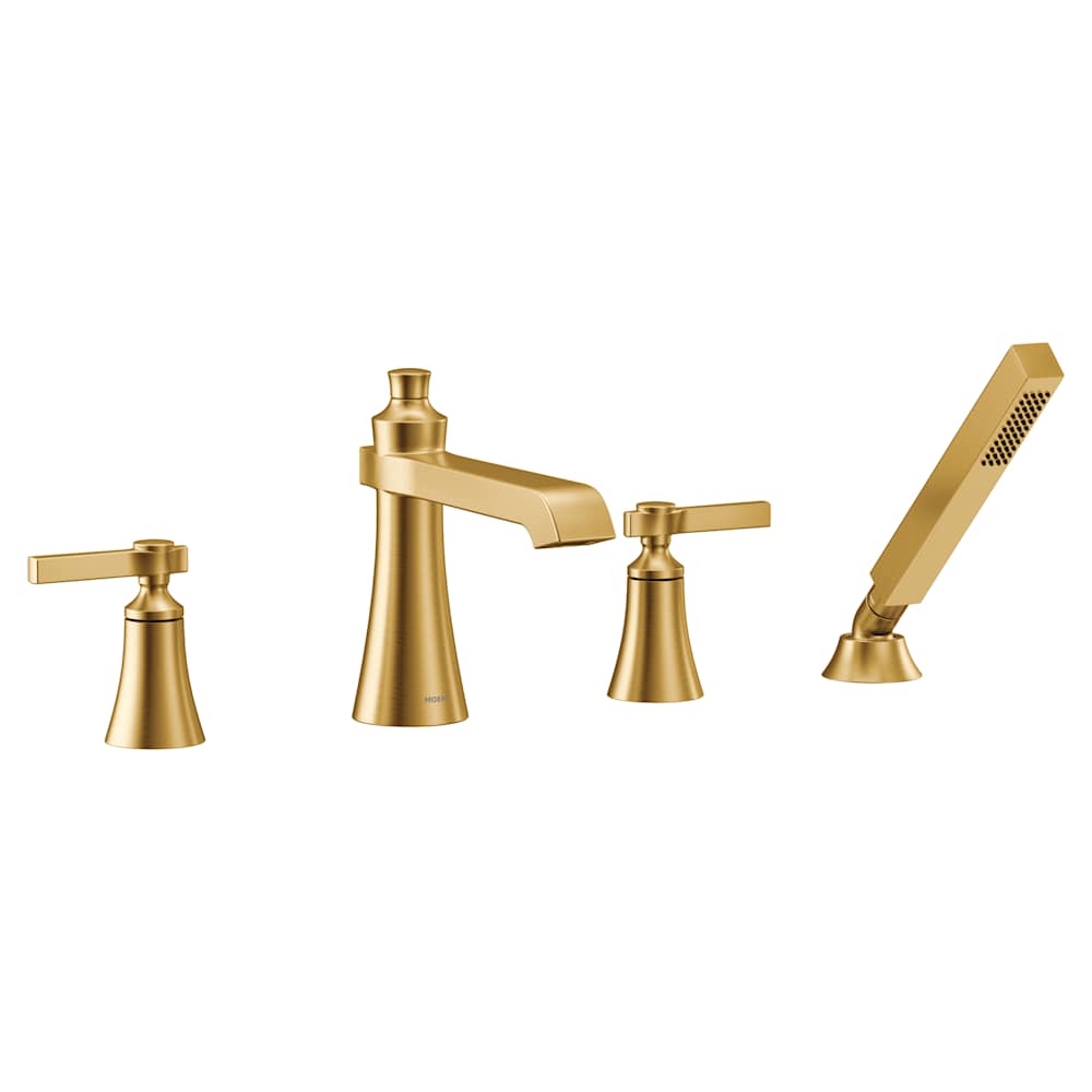 Moen 8" Multi Function Rainshower Shower Head from the Velocity Collection Brushed Gold
