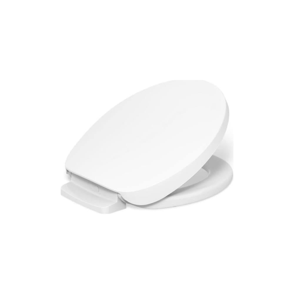 PureWarmth Round Closed-Front Heated Toilet Seat with Soft Close Lid, Quick Release, and Night Light