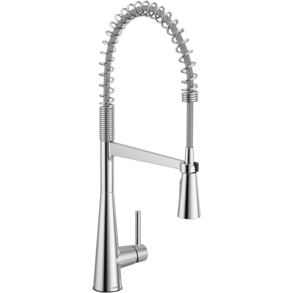 Moen Sleek 1.5 GPM Single Hole Pre-Rinse Pull Down Kitchen Faucet with Power Boost Chrome