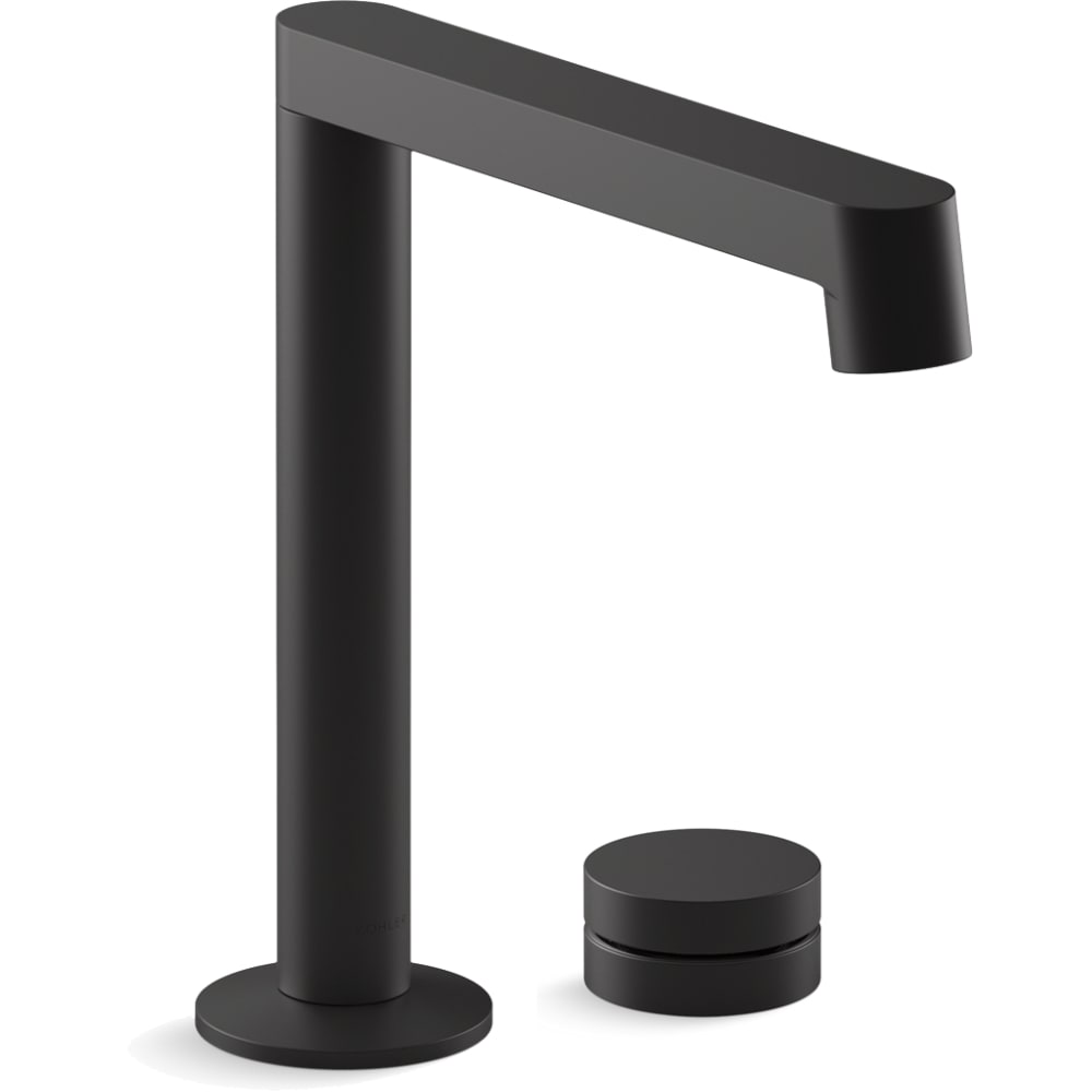 Components 1.2 GPM Widespread Bathroom Faucet with Row Spout Design, Rocker Handle, and Pop-Up Drain Assembly