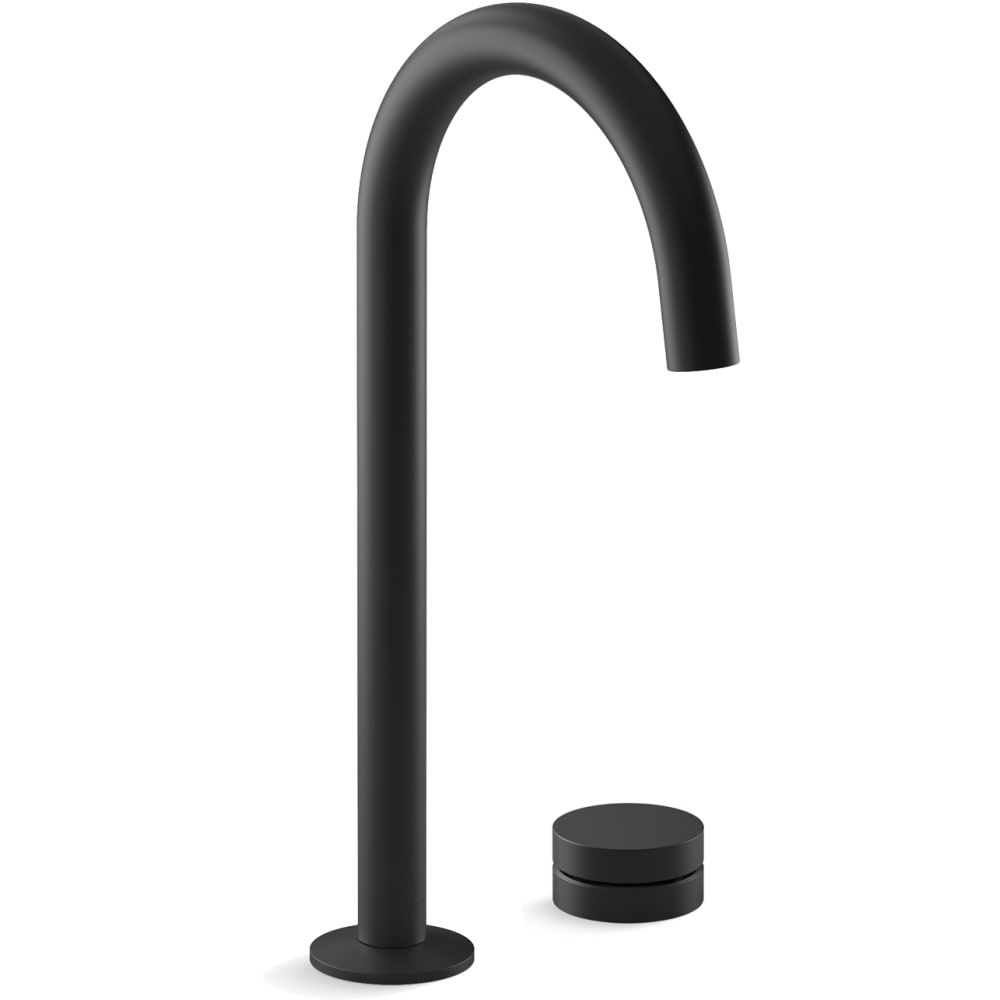 Components 1.2 GPM Widespread Vessel Bathroom Faucet with Tall Tube Spout, Rocker Handle, and Pop-Up Drain Assembly