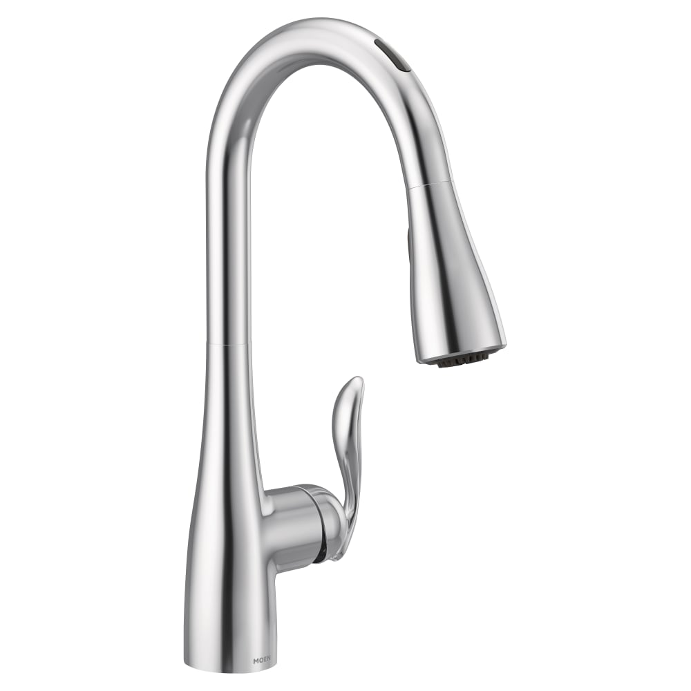 Moen Arbor Smart Faucet 1.5 GPM Single Hole Pull Down Kitchen Faucet with Voice Control Chrome