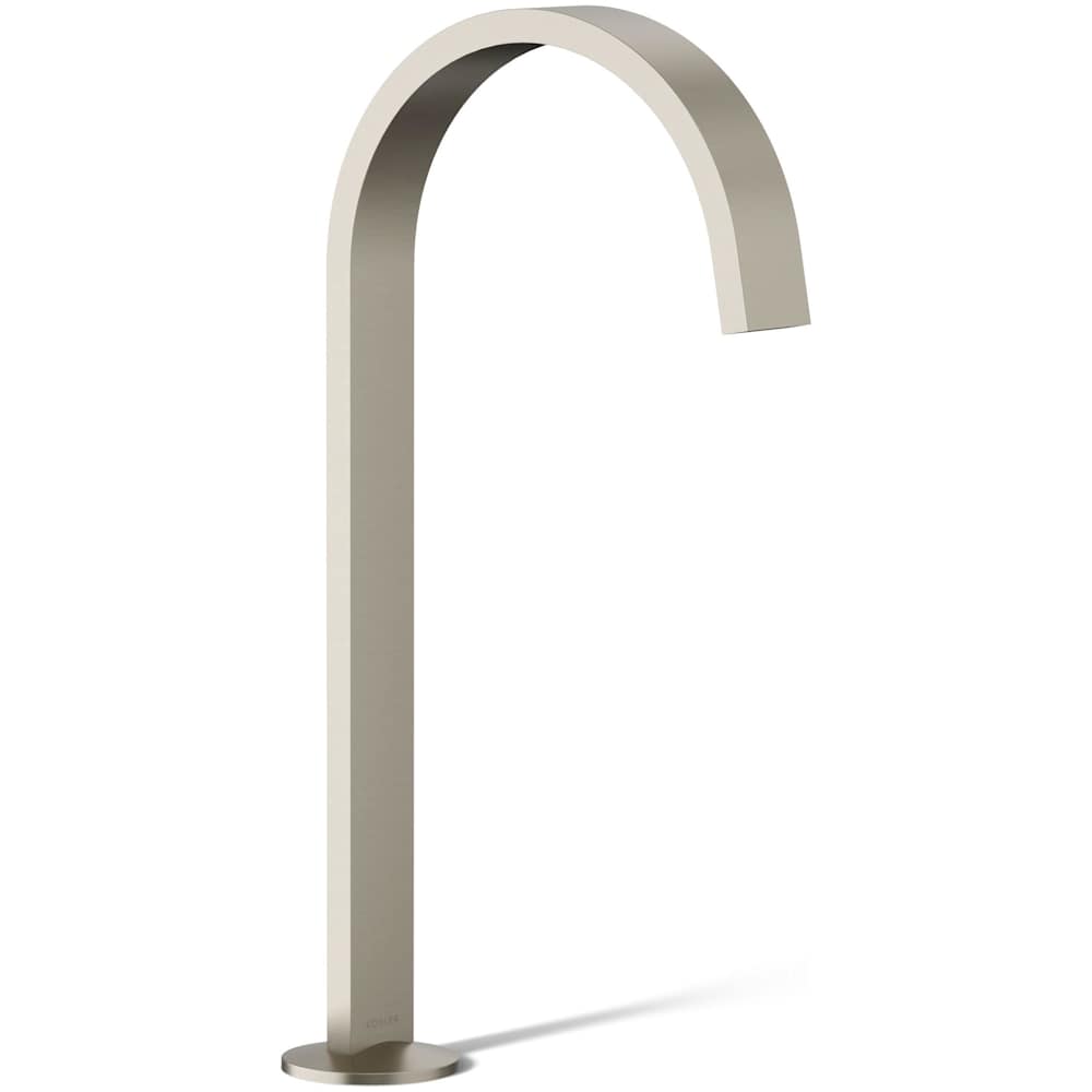 Components 1.2 GPM Vessel Widespread Bathroom Faucet with Ribbon Design Spout and Drain Assembly - Less Handles