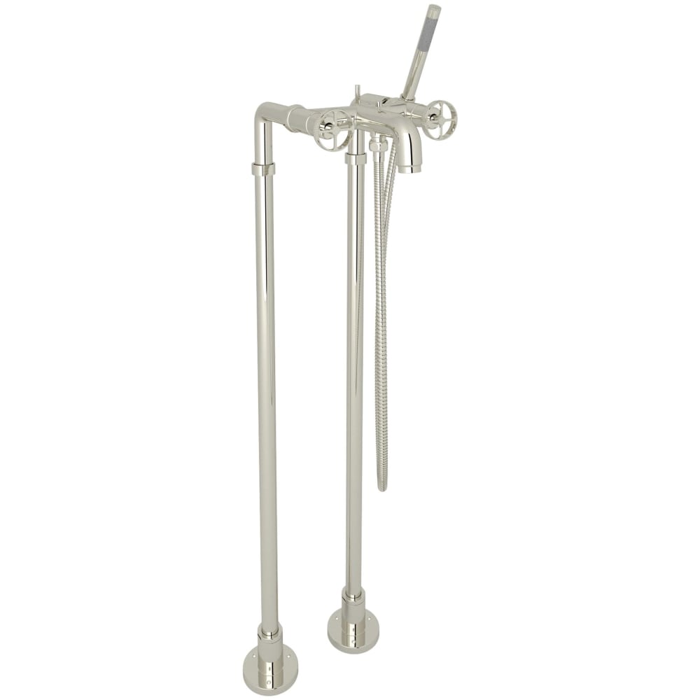 Campo Floor Mounted Tub Filler with Built-In Diverter - Includes Hand Shower