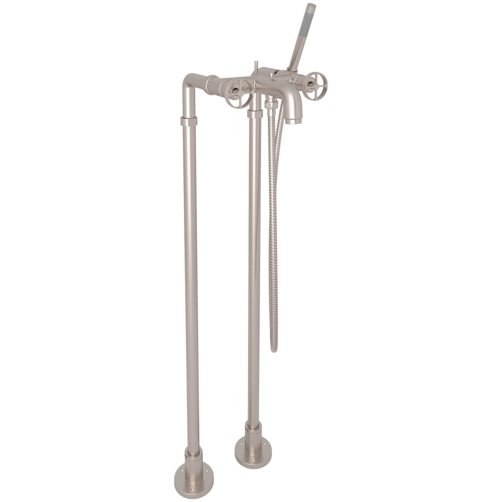 Campo Floor Mounted Tub Filler with Built-In Diverter - Includes Hand Shower