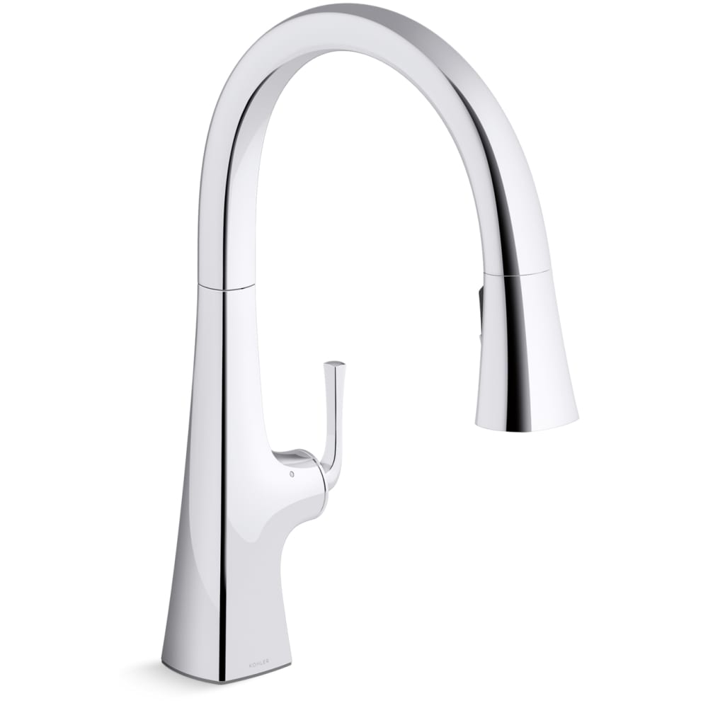 Graze Touchless Pull-Down Kitchen Sink Faucet with Kohler Konnect and Three-Function Sprayhead