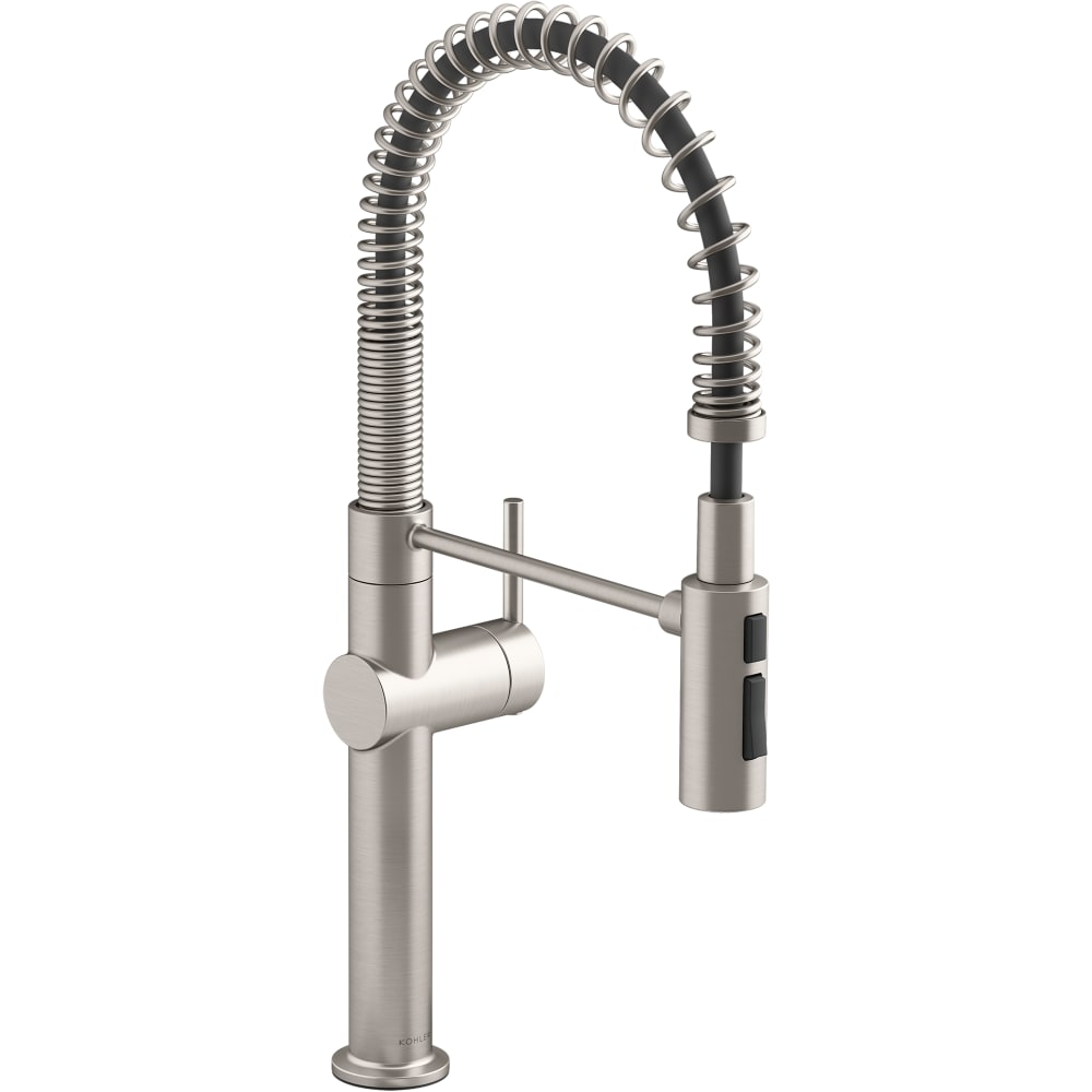Crue Semi-Professional Single Hole Kitchen Faucet with Three-Function Spray Head