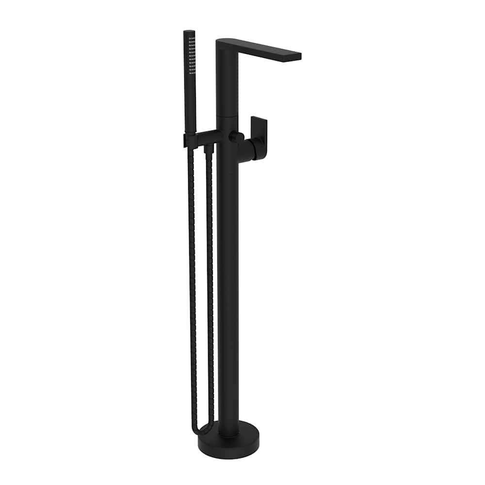Skylar Floor Mounted Tub Filler with Built-In Diverter - Includes Hand Shower