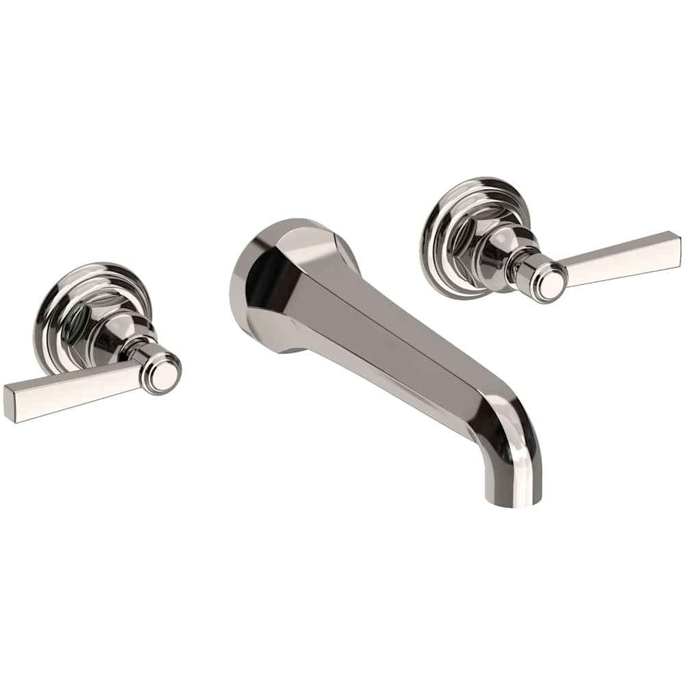 Astor 1.2 GPM Wall Mounted Widespread Bathroom Faucet with Lever Handles