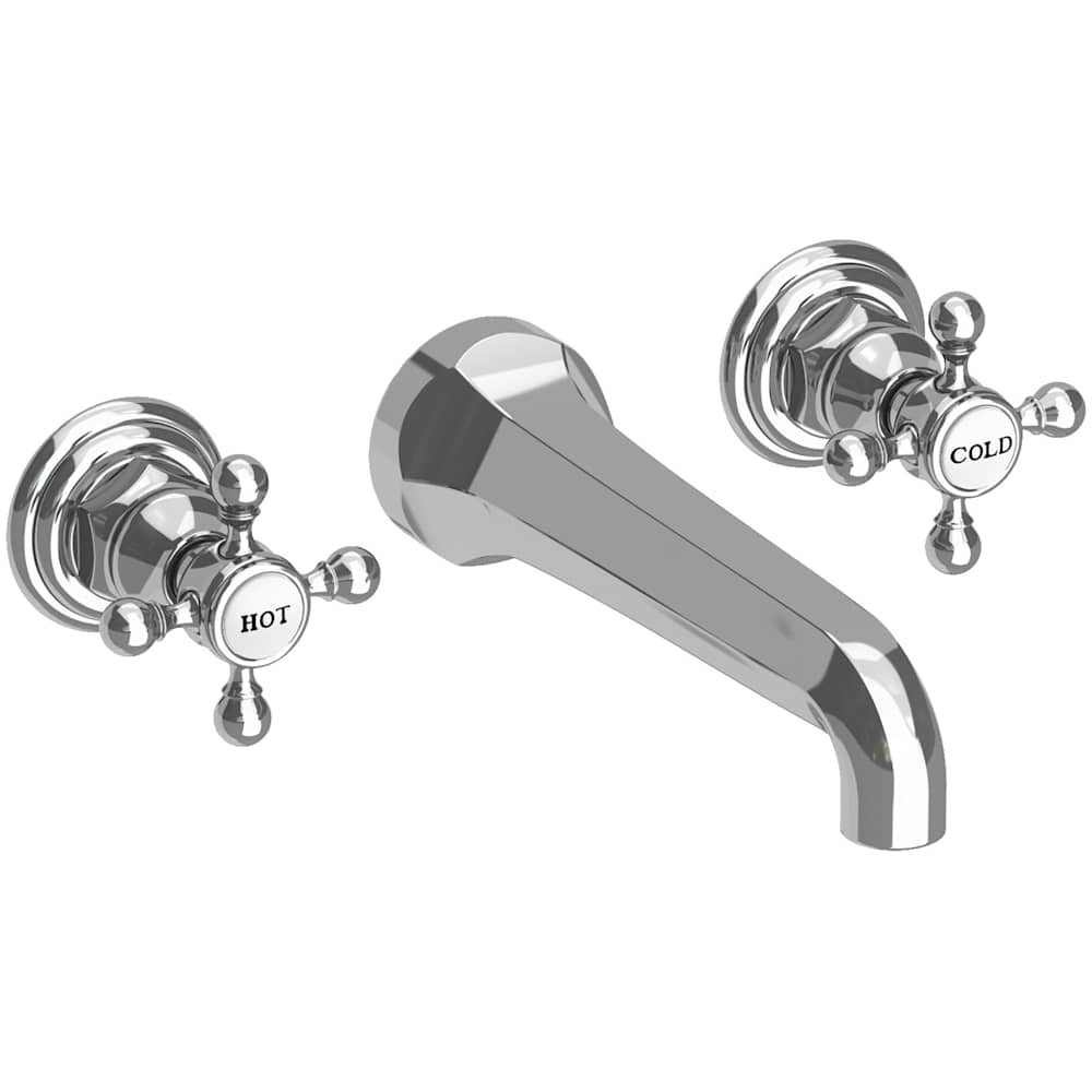 Astor 1.2 GPM Wall Mounted Widespread Bathroom Faucet with Cross Handles