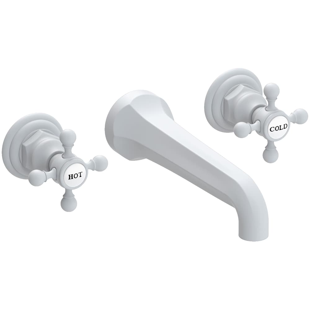 Astor 1.2 GPM Wall Mounted Widespread Bathroom Faucet with Cross Handles