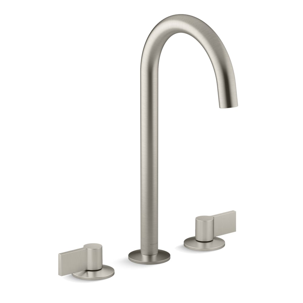 Components 1.2 GPM Widespread Tube Spout Vessel Bathroom Faucet with Lever Handles, UltraGlide Technology and Pop-Up Drain Assembly