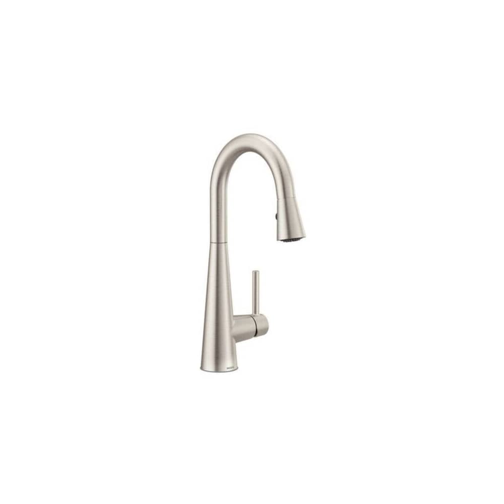 Moen Sleek 1.5 GPM Single Hole Pull Down Bar Faucet Spot Resist Stainless