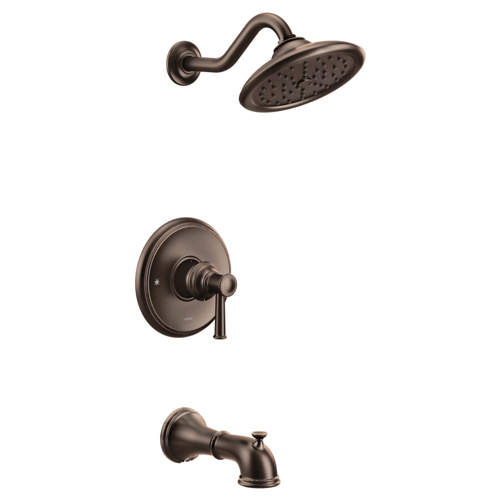 Moen Glyde Single Function Pressure Balanced Valve Trim Only with Single Lever Handle and Integrated Diverter - Less Rough In Bronzed Gold