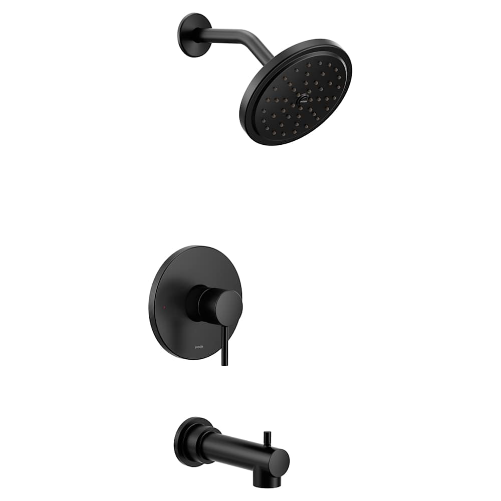 Moen Voss Single Handle Posi-Temp Pressure Balanced Shower Trim with Shower Head - Less Valve Brushed Nickel